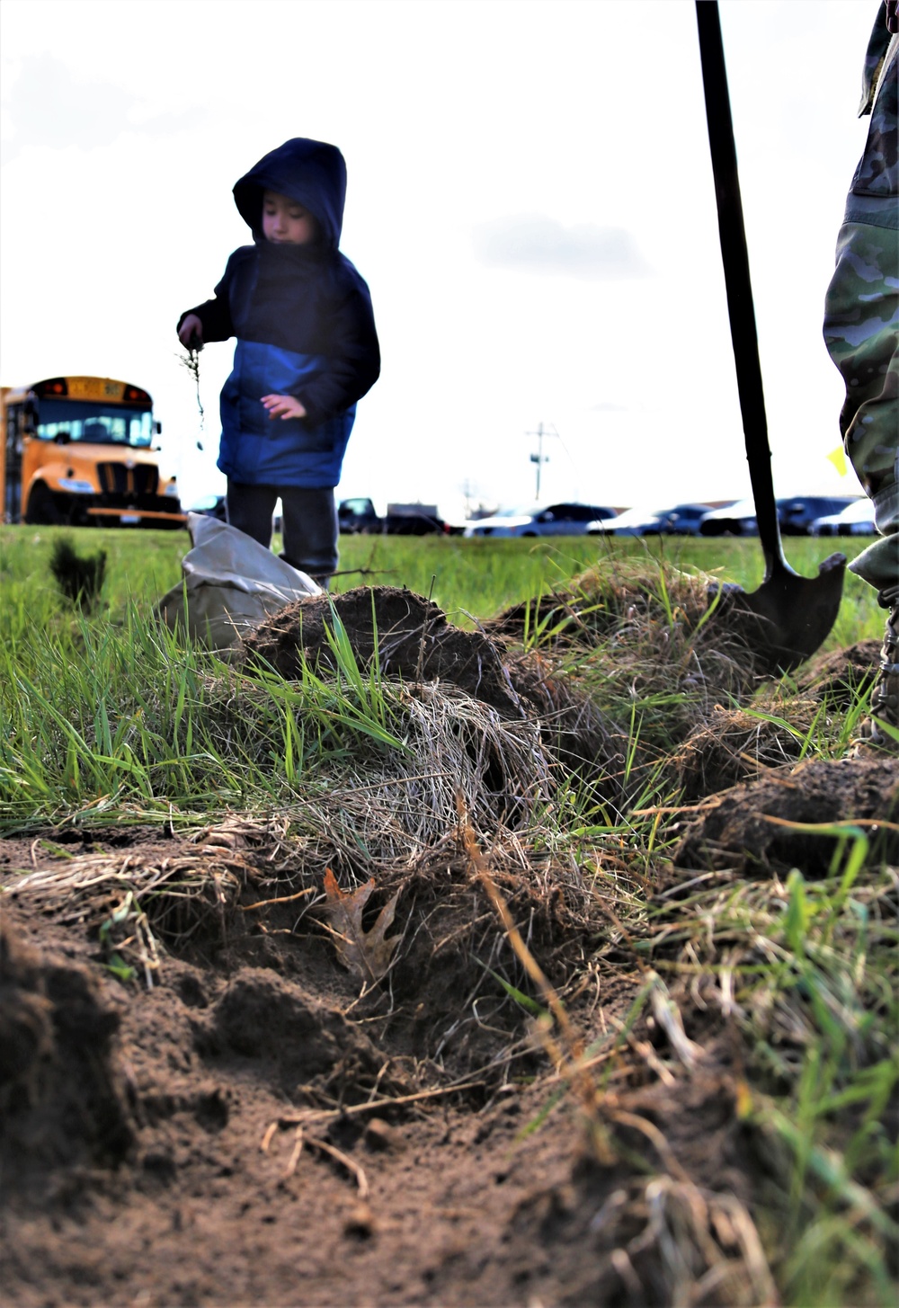 Tree planters were abundant for Fort McCoy’s 2024 Arbor Day celebration; hundreds of trees planted