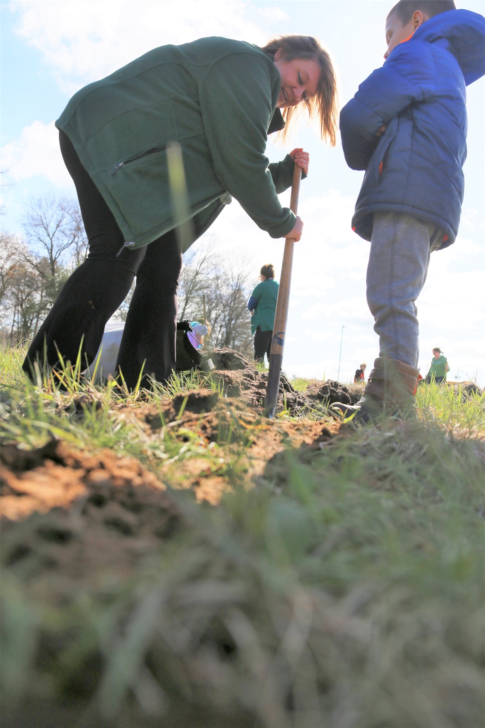 Tree planters were abundant for Fort McCoy’s 2024 Arbor Day celebration; hundreds of trees planted