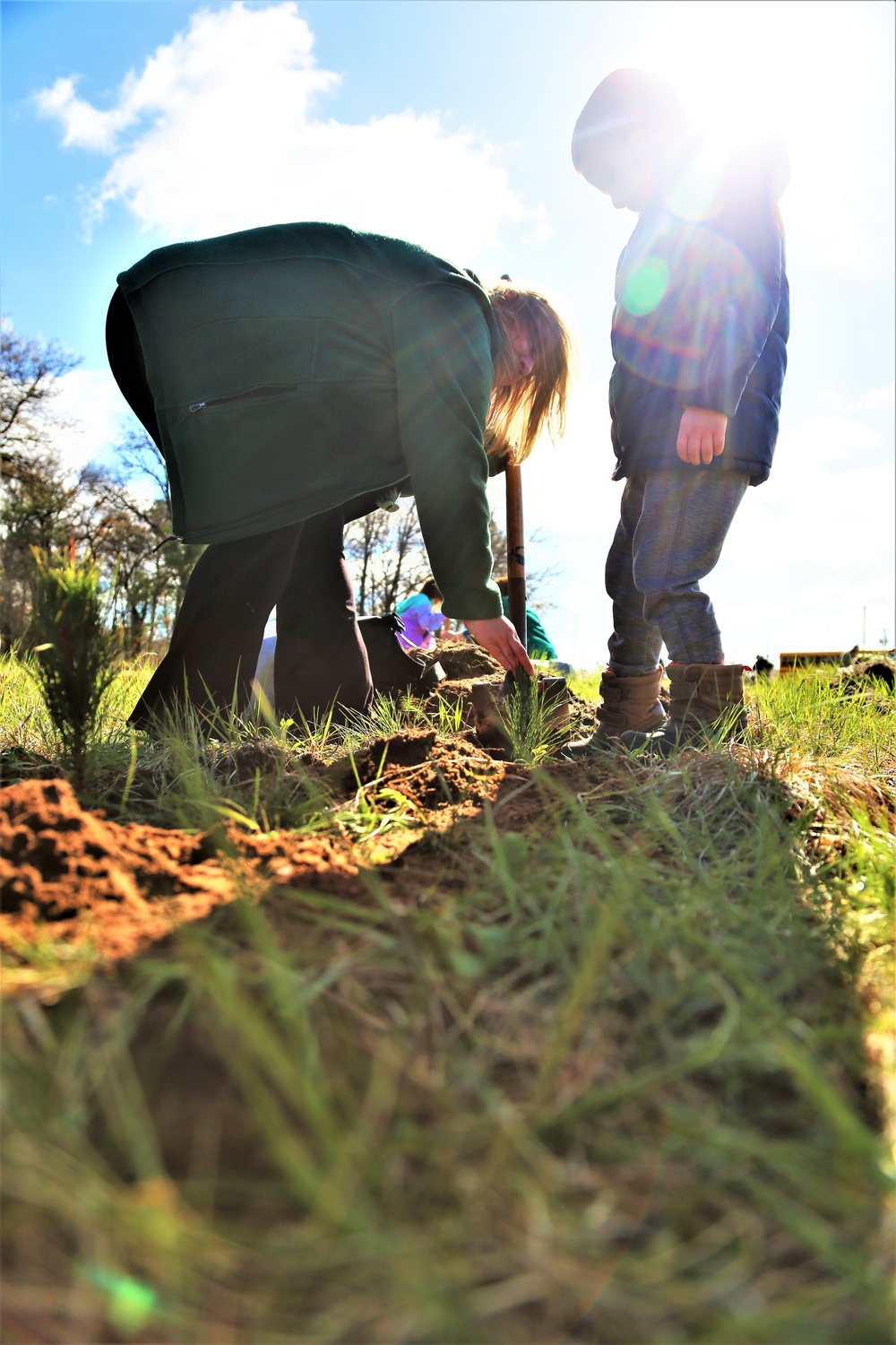 Tree planters were abundant for Fort McCoy’s 2024 Arbor Day celebration; hundreds of trees planted