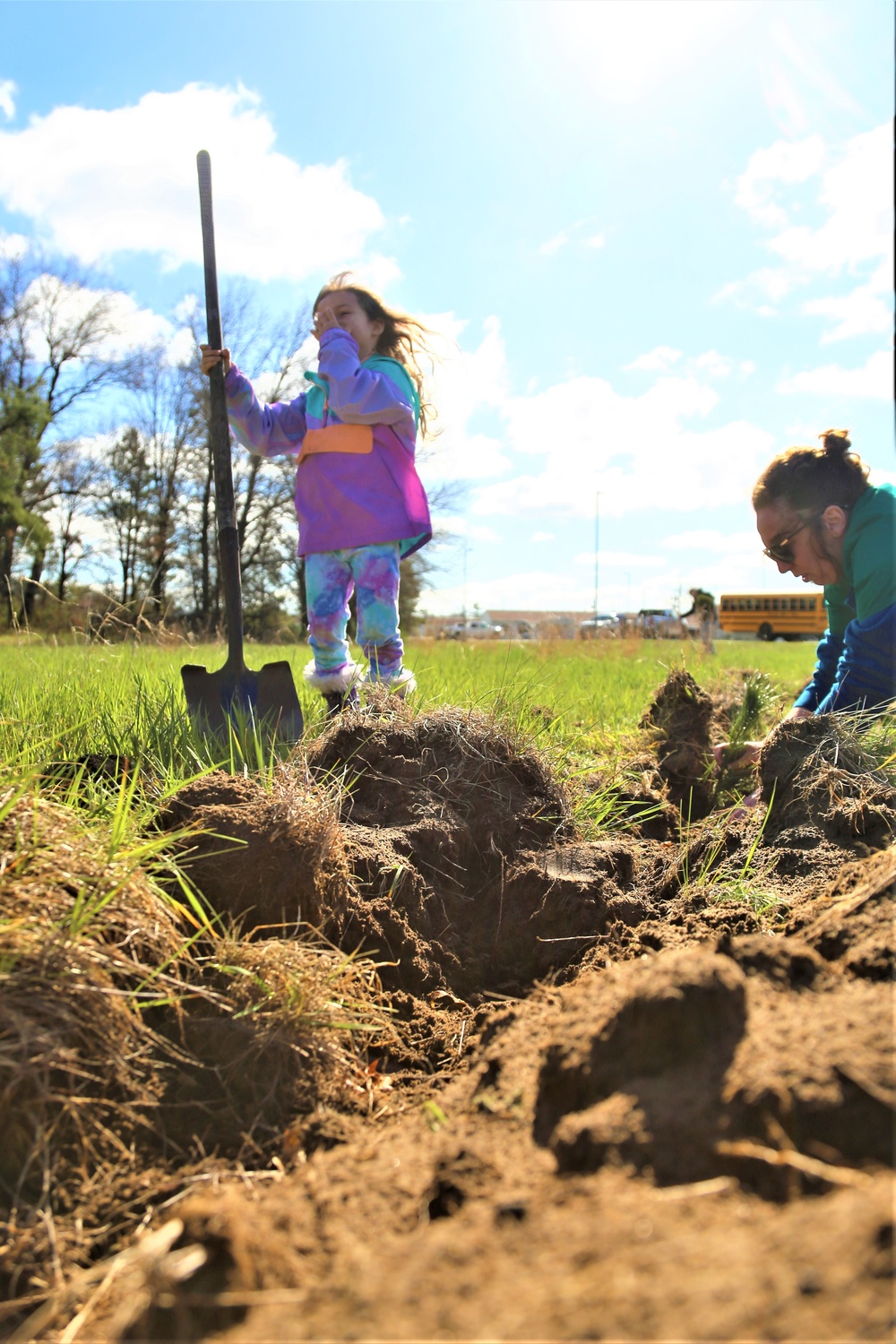 Tree planters were abundant for Fort McCoy’s 2024 Arbor Day celebration; hundreds of trees planted