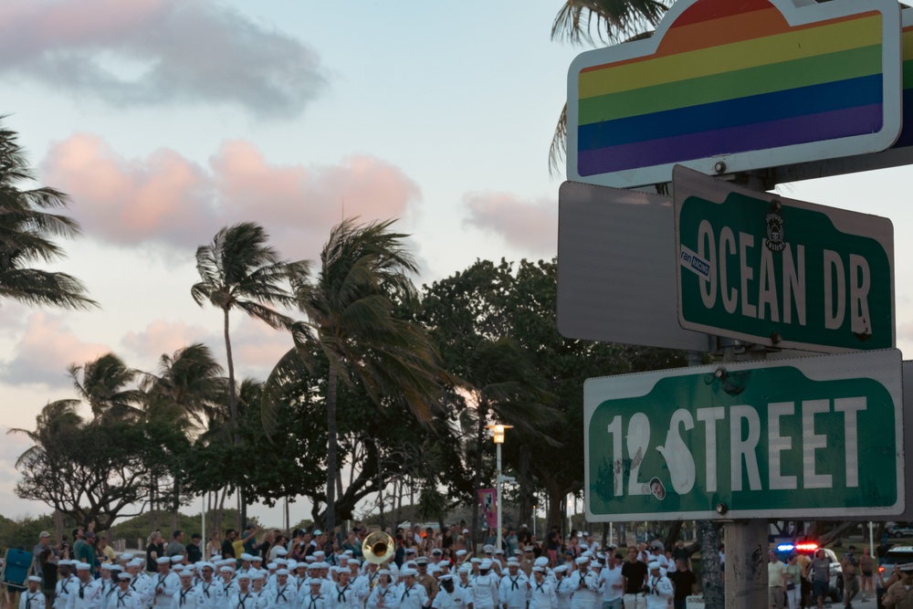 DVIDS Images Sailors walk during a parade in support of Miami Fleet