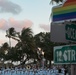 Sailors walk during a parade in support of Miami Fleet Week 2024