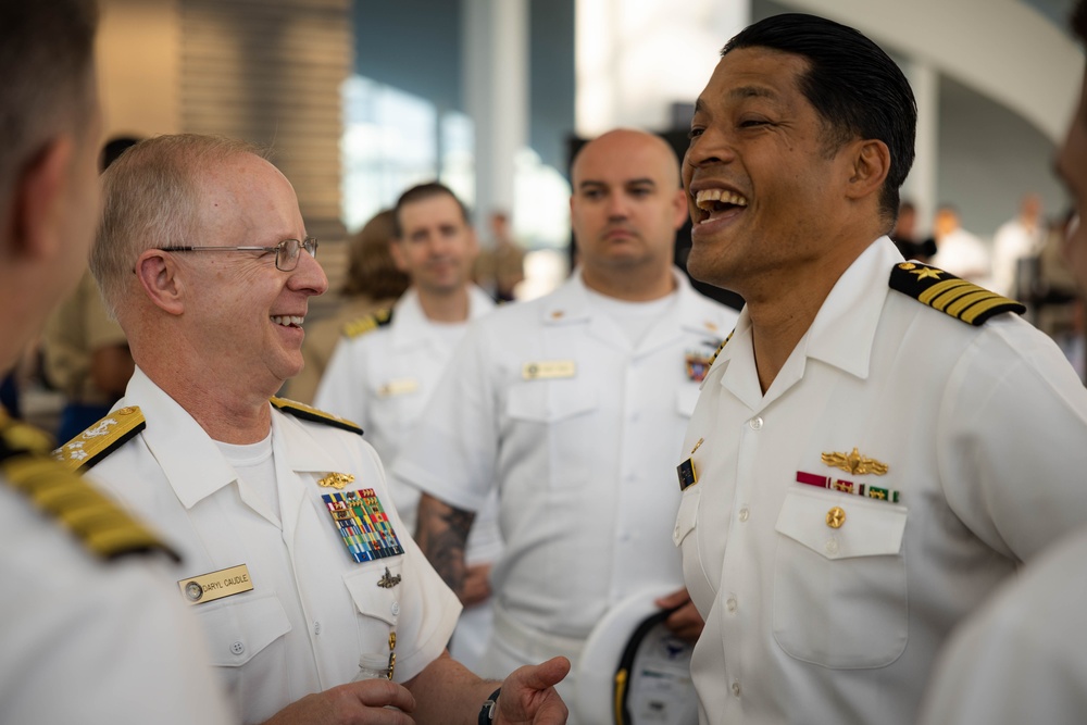 ADM Daryl Caudle Visits Fleet Week Miami 2024 Media Operations Center