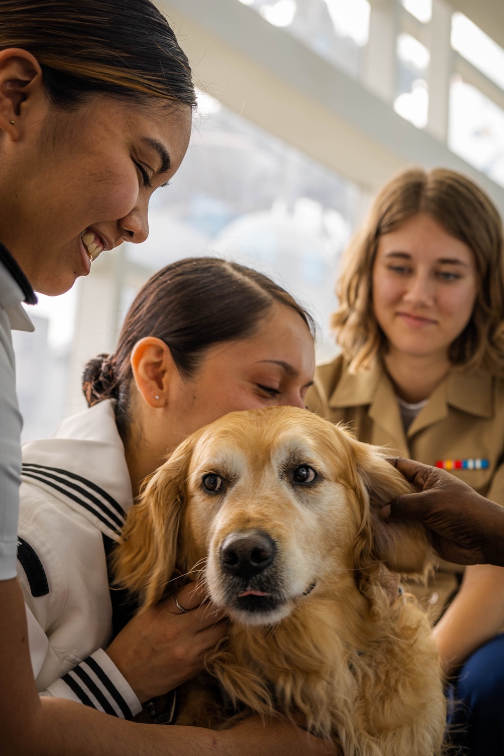 Jax the Dog Visits Fleet Week Miami 2024 Media Operations Center