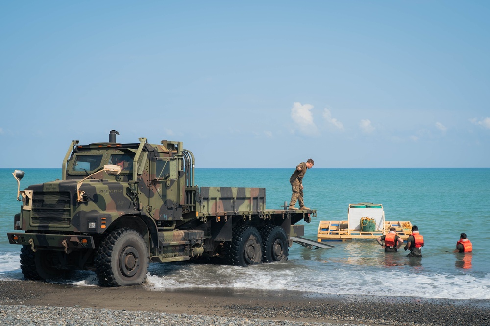 Balikatan 24: 3rd LLB launch targets into the ocean for a counter landing live-fire exercise