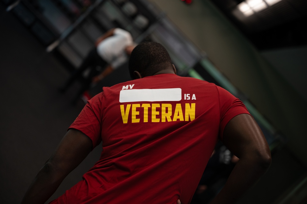 Wounded Warrior Regiment Members participate in a warrior athlete reconditioning program training camp at Nike World Headquarters