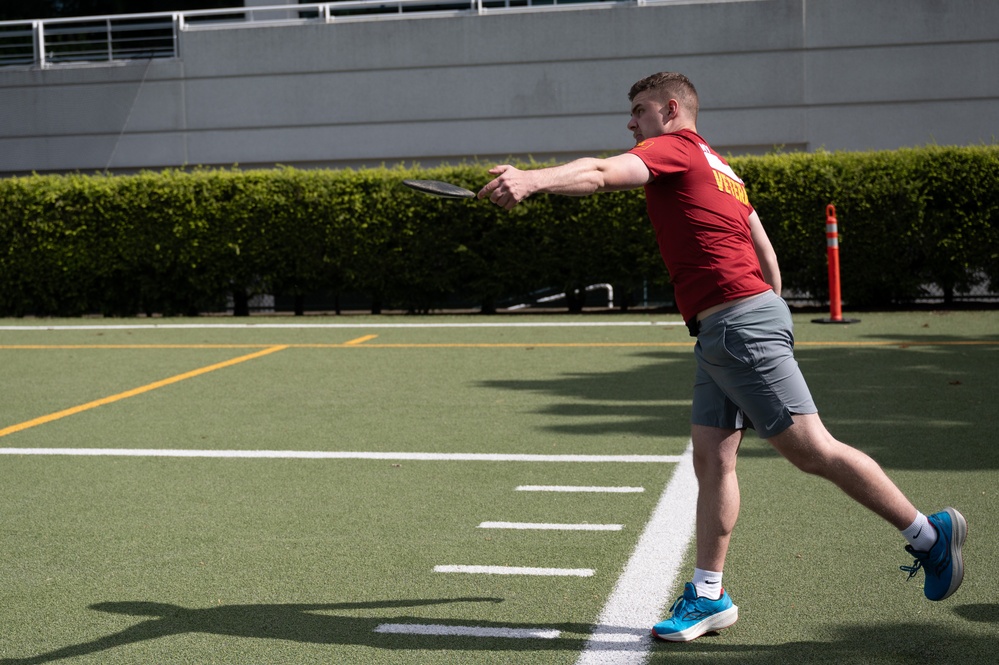 Wounded Warrior Regiment Members participate in a warrior athlete reconditioning program training camp at Nike World Headquarters