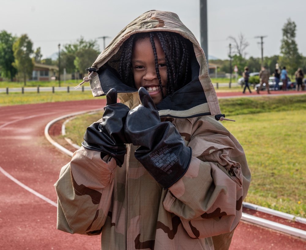 496 ABS celebrates Month of the Military Child with mock deployment