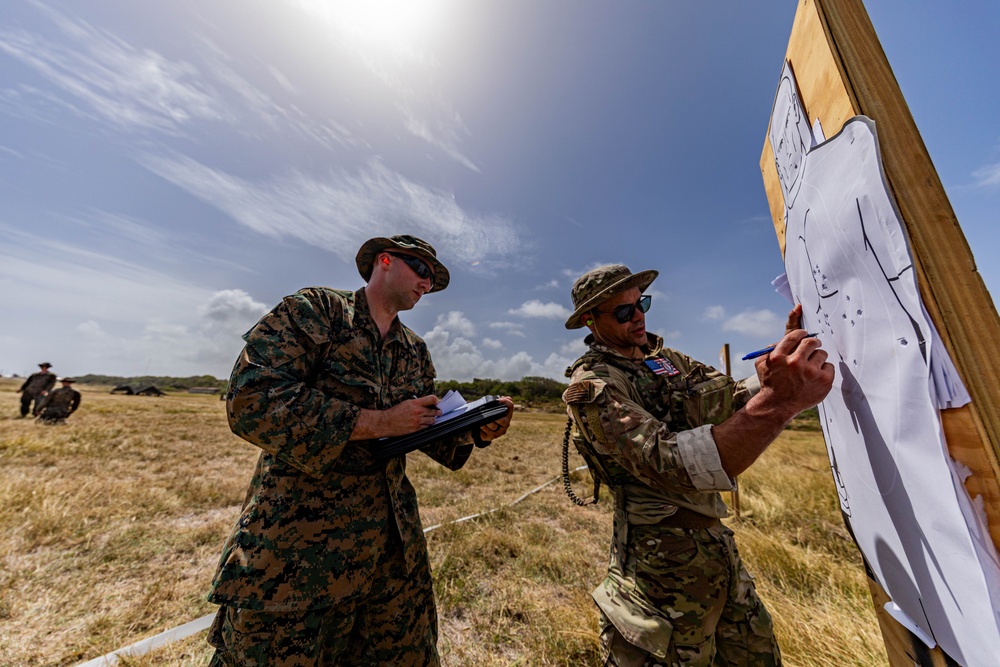 U.S. Marines and Coast Guard Maritime Interdiction Team East conduct pistol range at TRADEWINDS 24