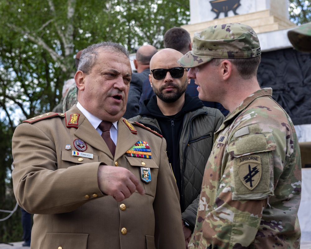 U.S. Army Civil Affairs Team Attends Romanian Army Ceremony