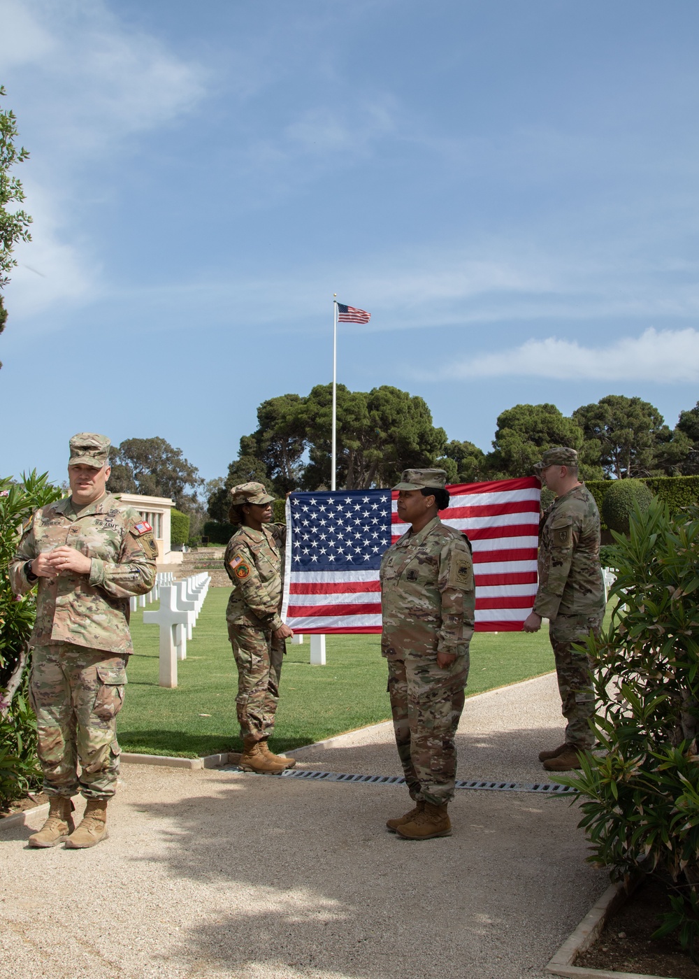 SETAF-AF Soldier reenlists at North Africa American Cemetery in Tunisia during African Lion 2024