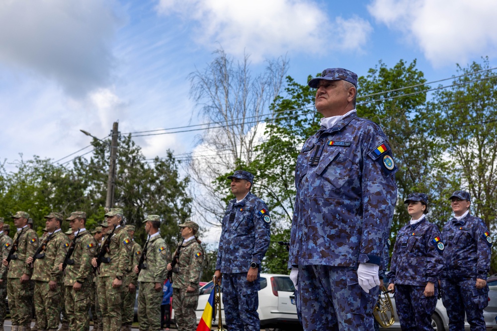 U.S. Army Civil Affairs Team Attends Romanian Army Ceremony