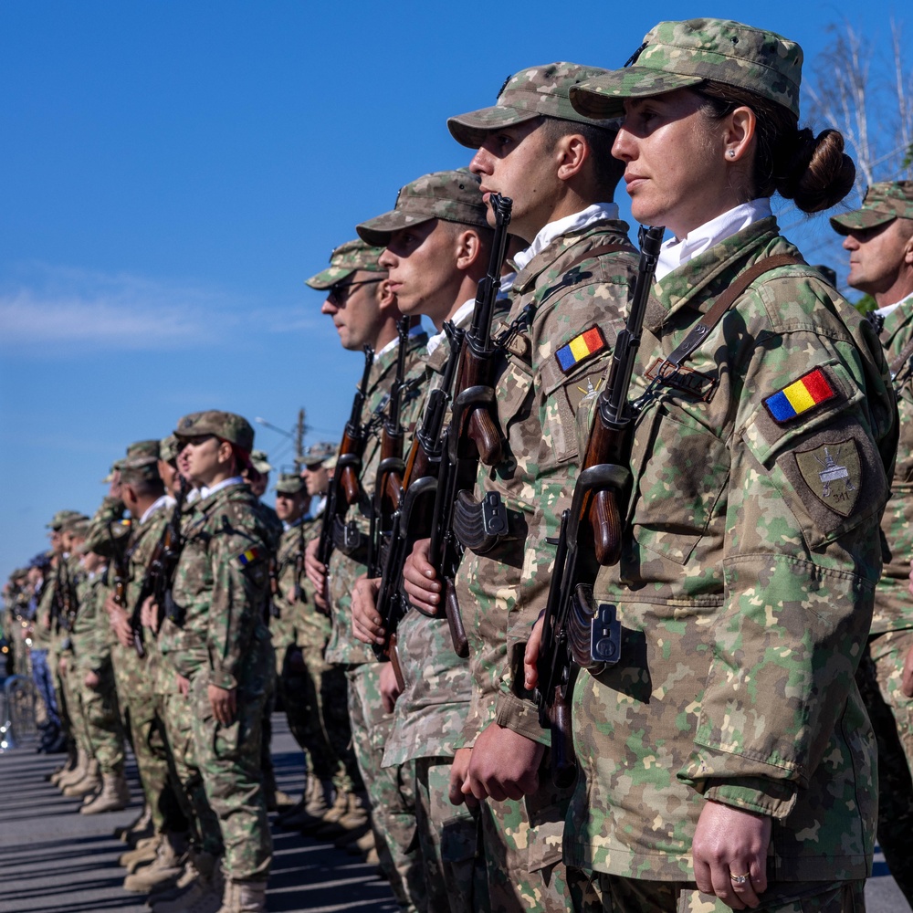 U.S. Army Civil Affairs Team Attends Romanian Army Ceremony