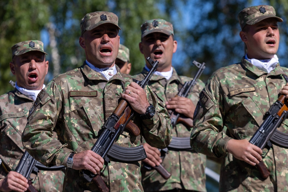 U.S. Army Civil Affairs Team Attends Romanian Army Ceremony