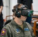 Capt. Ryan Leigh, a Nevada Air National Guard pilot practices aerial wildland firefighting on the simulator at Channel Islands Air National Guard Station, Port Hueneme, Calif.