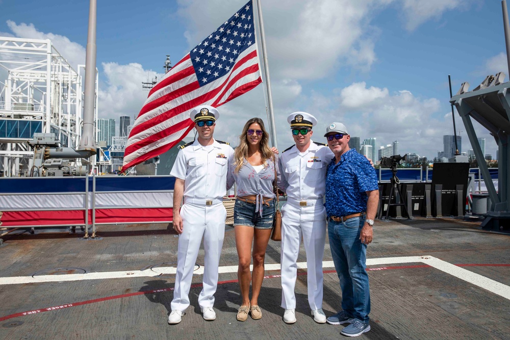 “Capt” Rick Murphy and Brie Gabrielle tour USS Leyte Gulf