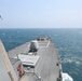 USS Halsey (DDG 97) conducts routine underway operations while transiting through the Taiwan Strait