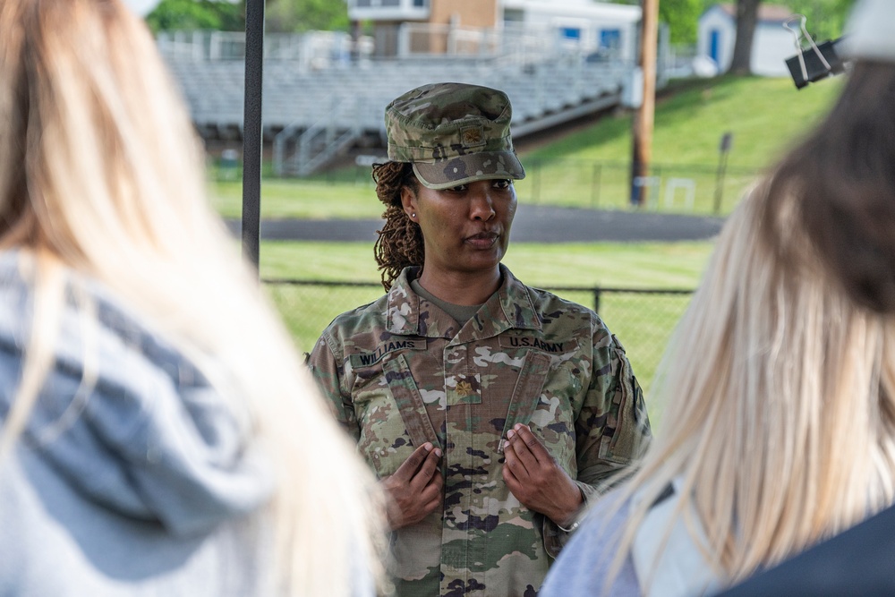 USAMMDA team showcases Army career opportunities at local high school