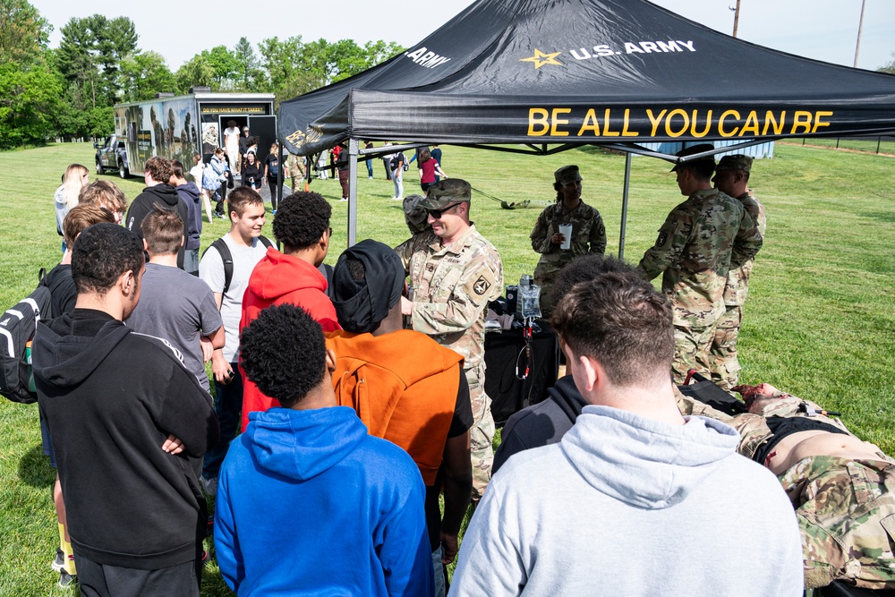 USAMMDA team showcases Army career opportunities at local high school