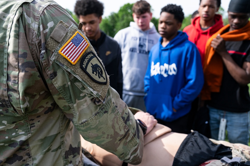 USAMMDA team showcases Army career opportunities at local high school