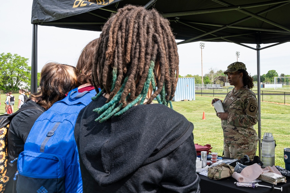 USAMMDA team showcases Army career opportunities at local high school