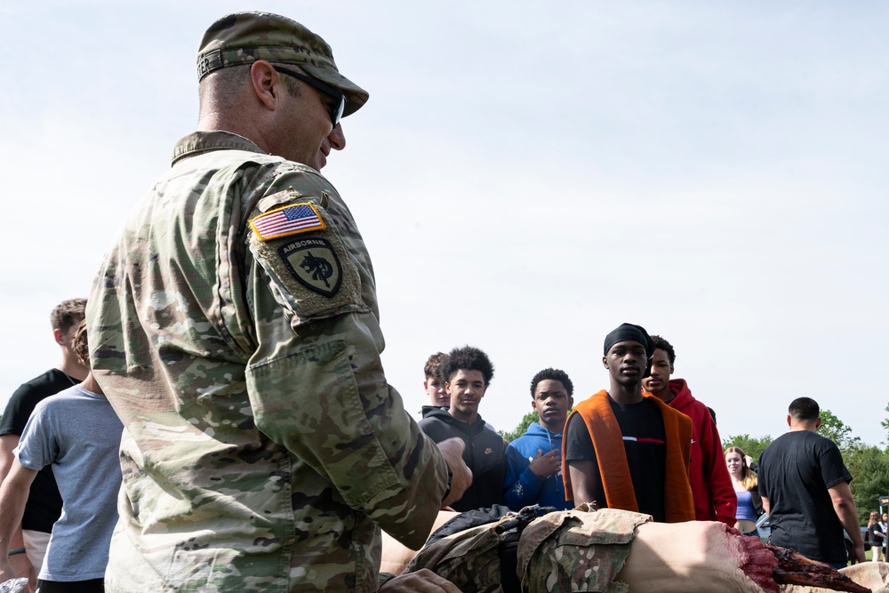 USAMMDA team showcases Army career opportunities at local high school