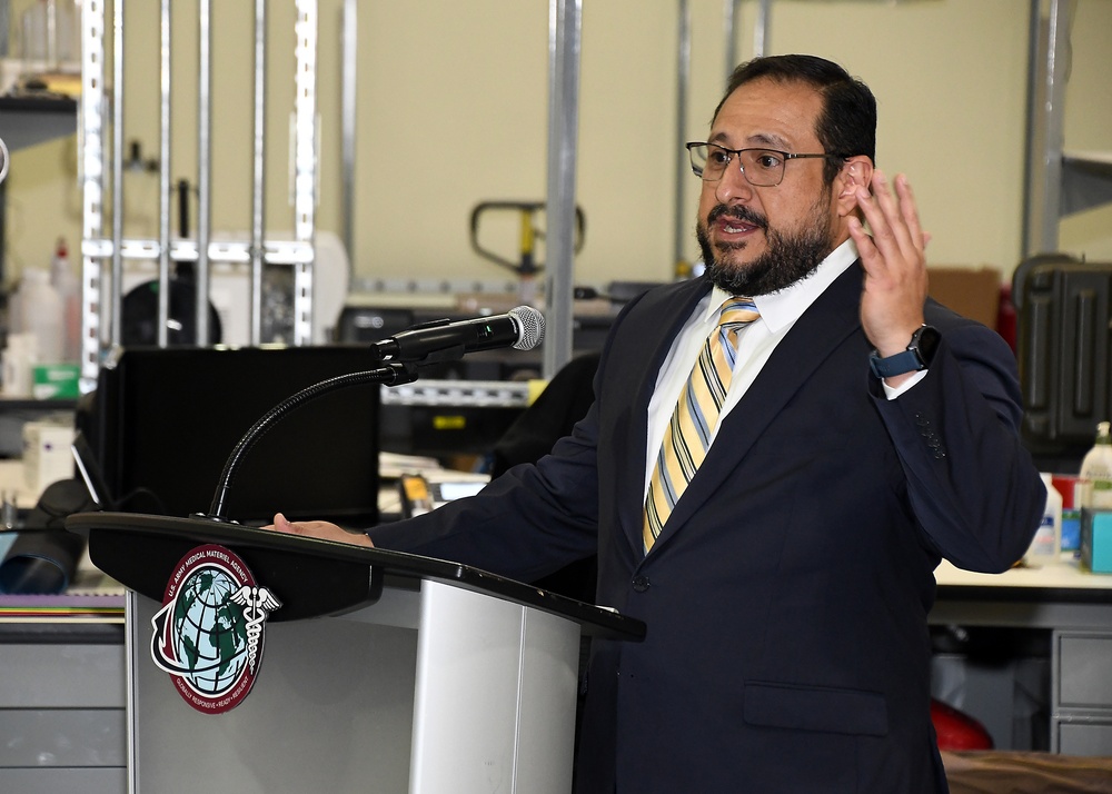 Magana-Cortez speaks during ceremony