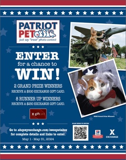 Oh Say Can You See Your Patriotic Pet Earning Top Prizes? Exchange’s Photo Contest Giving Away $3,000 in Gift Cards