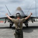 Crew Chief Marshals F-22 at Sentry Savannah 2024