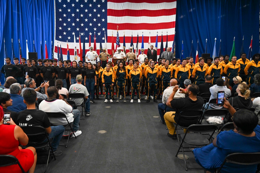 SECNAV Administers Oath of Enlistment Aboard USS Bataan