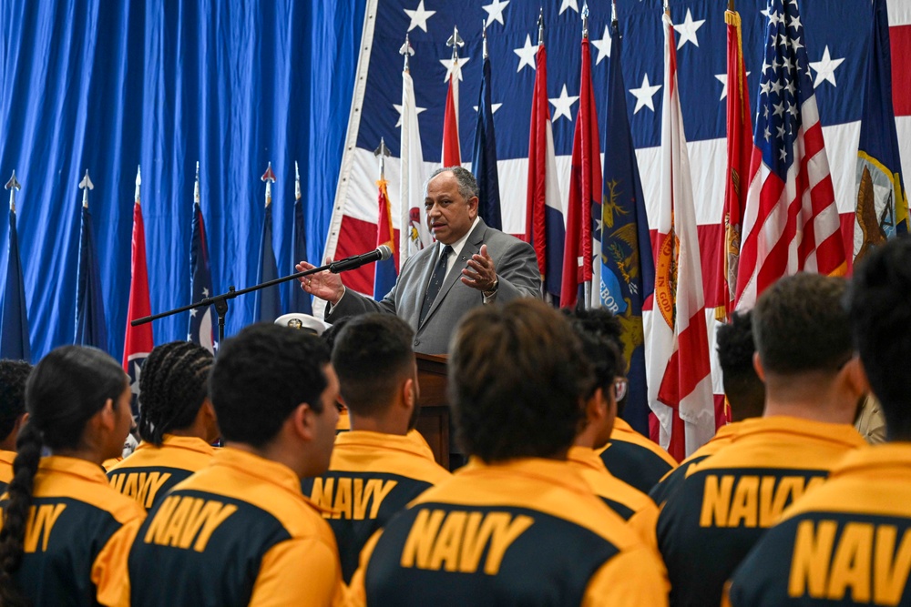 SECNAV Administers Oath of Enlistment Aboard USS Bataan