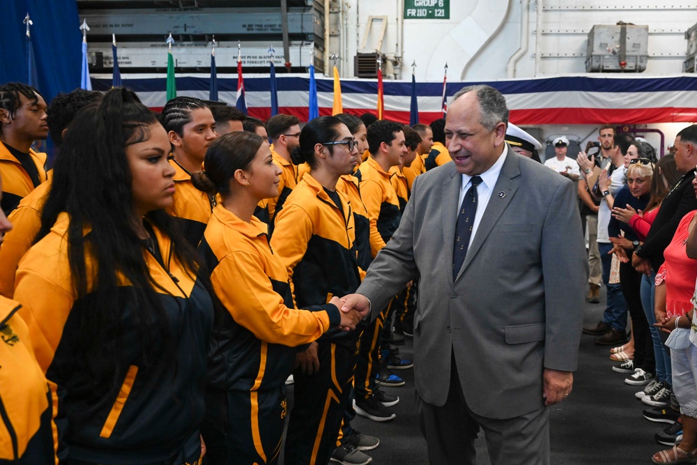 SECNAV Administers Oath of Enlistment Aboard USS Bataan