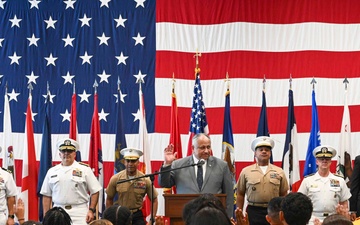 SECNAV Administers Oath of Enlistment Aboard USS Bataan