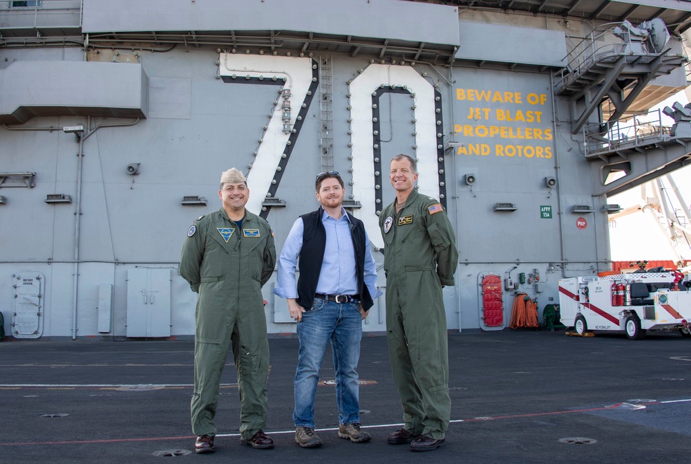 Assistant Secretary of Defense Tours USS Carl Vinson (CVN 70)