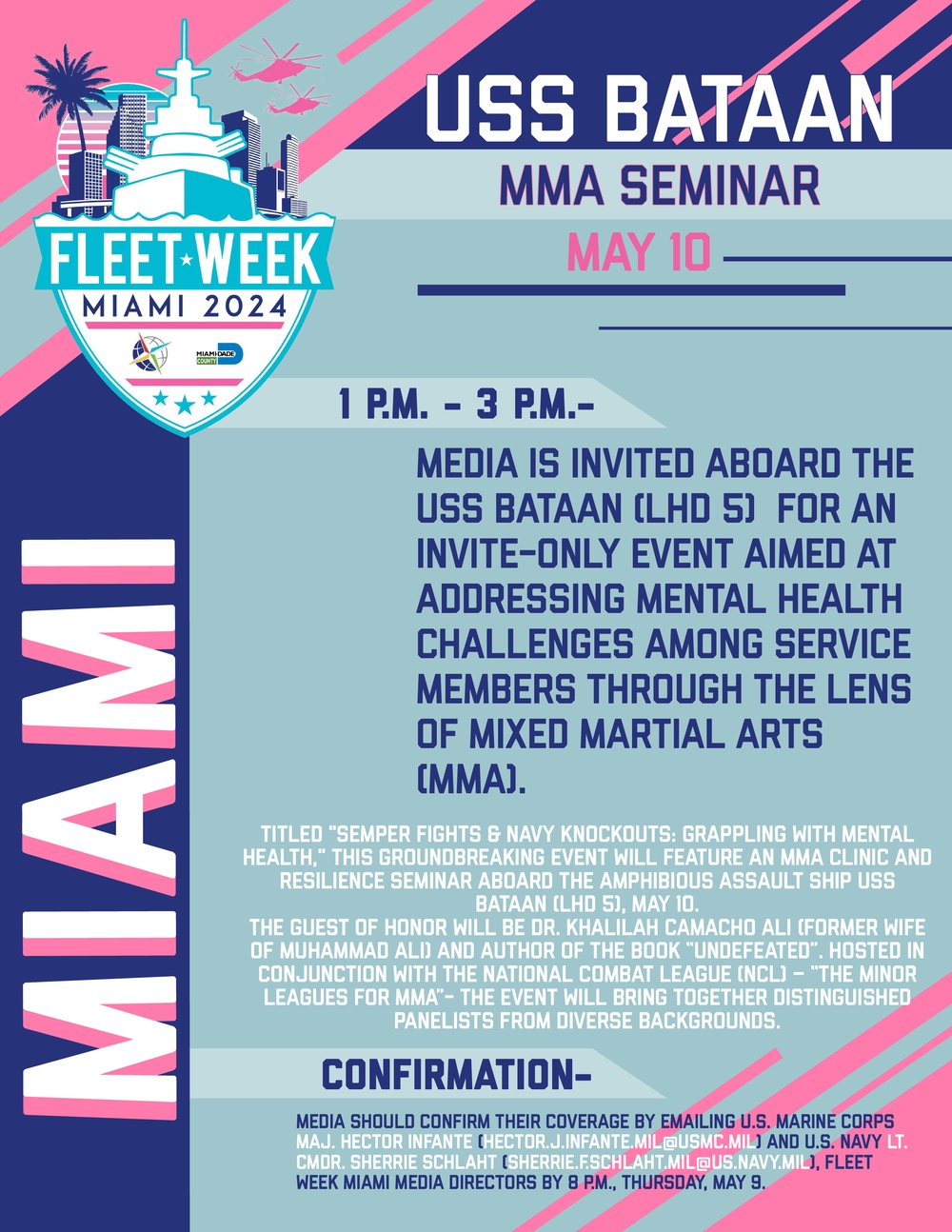 Fleet Week Miami 2024 USS Bataan MMA seminar media advisory