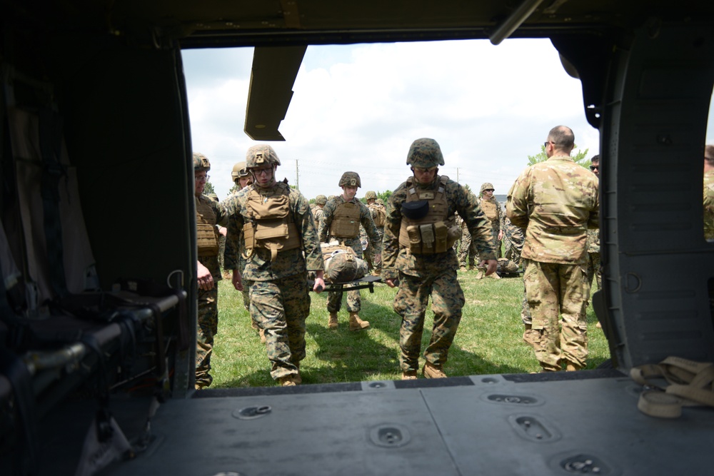 Marines, Indiana Guardsmen train to save lives