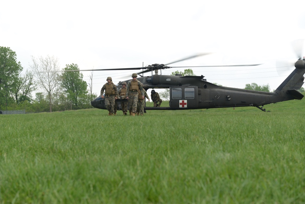 Marines, Indiana Guardsmen train to save lives