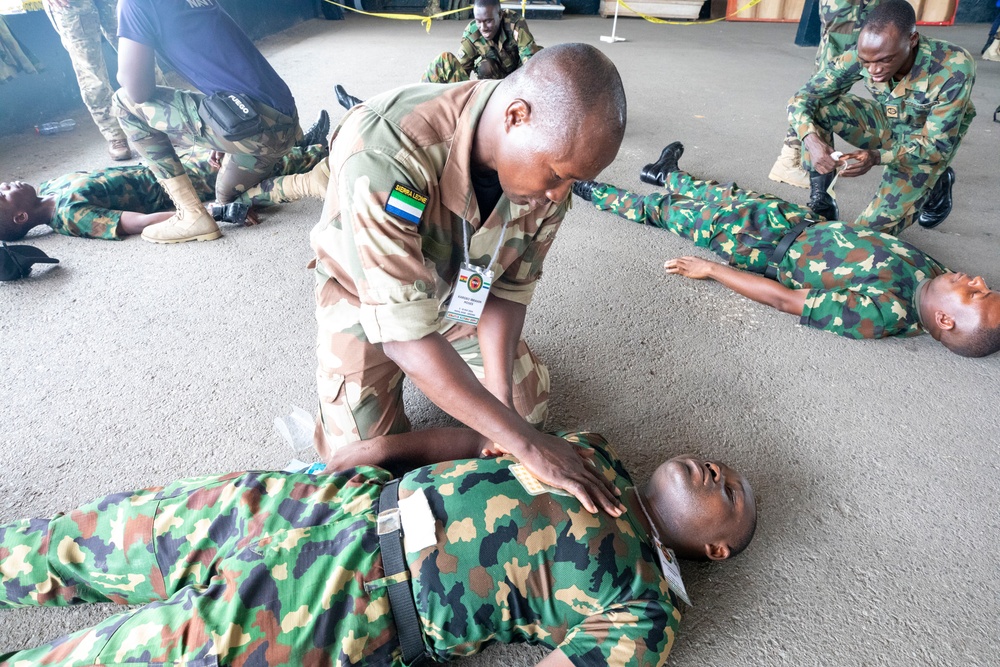 10 African Nations Conduct Medical and Close Quarters Combat Training During Obangame Express 2024