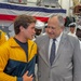 Secretary of the Navy Carlos Del Toro speaks with a future U.S. Navy Sailor after an Oath of Enlistment ceremony Fleet Week Miami 2024