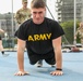 Pennsylvania Army National Guard Soldier at the Top of a Hand Release Push-up for the Army Combat Fitness Test