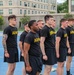 Region 2 Best Warrior Competitors Stand in Formation Before the Army Combat Fitness Test