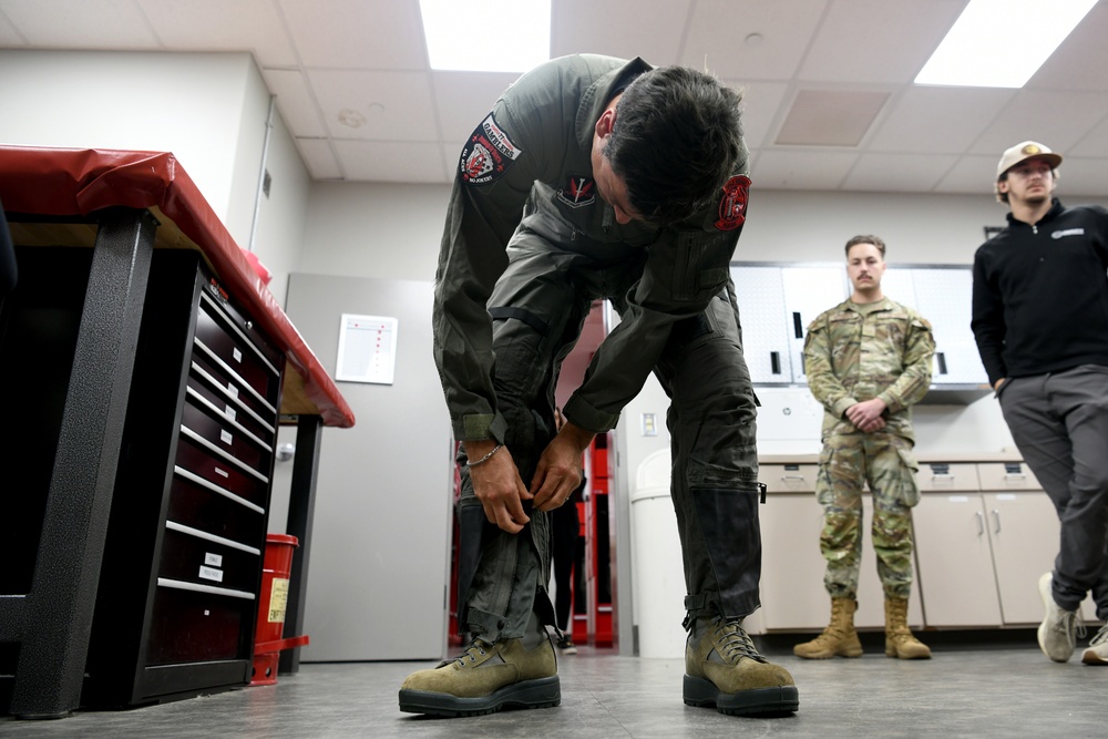 NASCAR driver Joey Logano visits Shaw