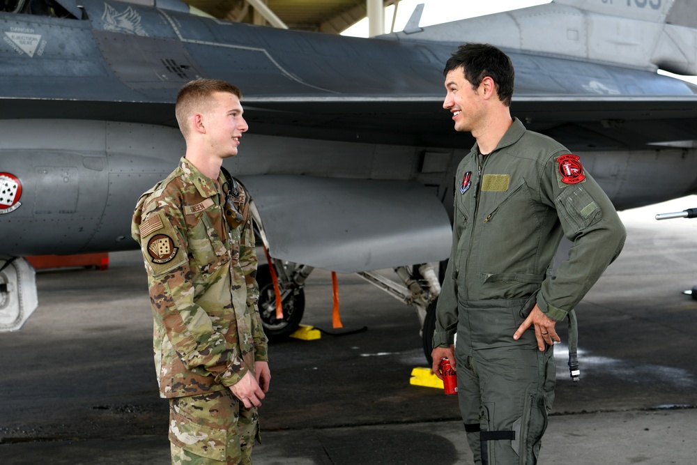 NASCAR driver Joey Logano visits Shaw