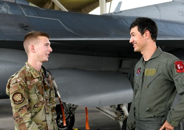 NASCAR driver Joey Logano visits Shaw