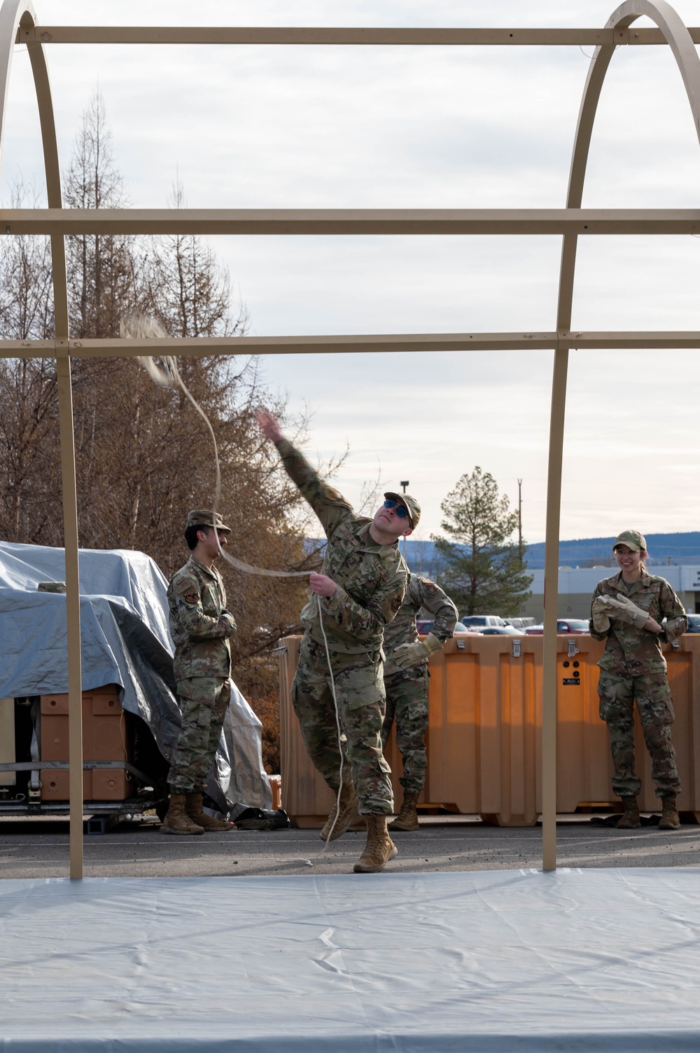 FSS builds tents during ACE exercise