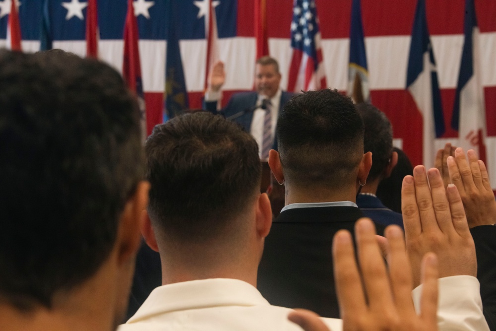 Miami Residents Become U.S. Citizens Aboard USS Bataan
