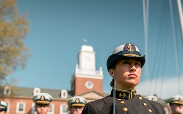 Coast Guard Academy holds change of watch Regimental Review