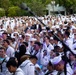 U.S. Maritime Service Members attend an All Hands Welcome Concert