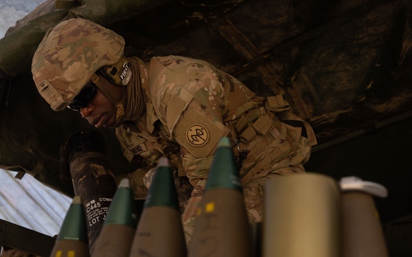1-258th Field Artillery conduct field artillery training exercise at African Lion 2024