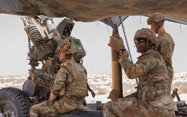 1-258th Field Artillery conduct field artillery training exercise at African Lion 2024